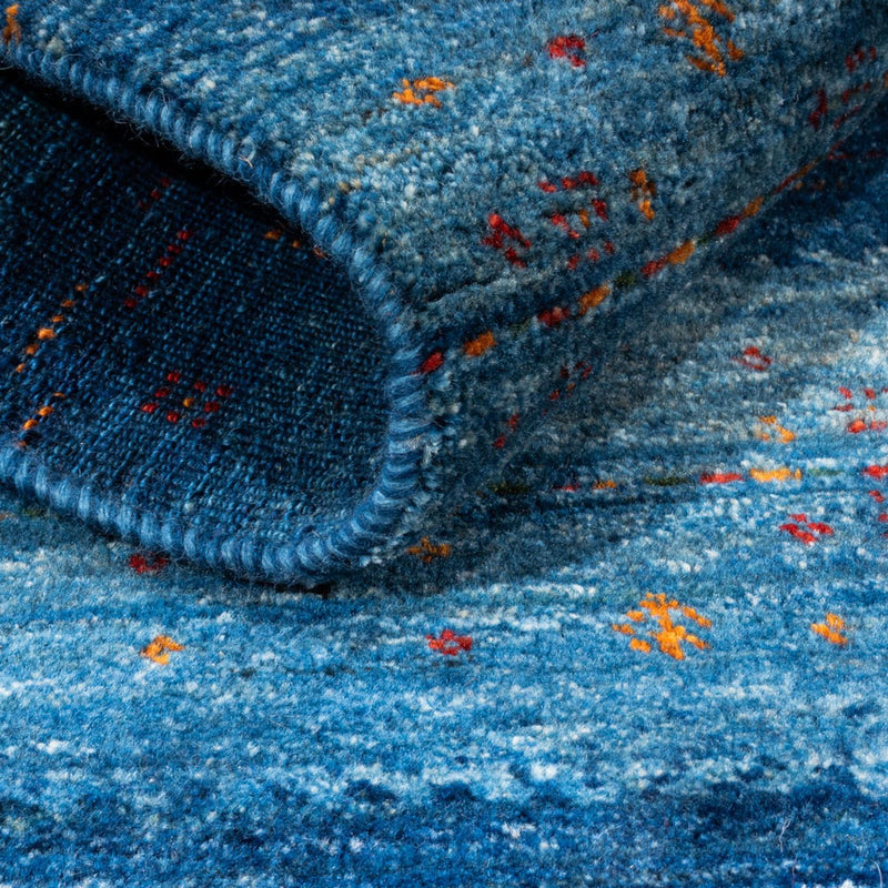 Alfombra Gabbeh - Loribaft Persa - 112 x 100 cm - azul