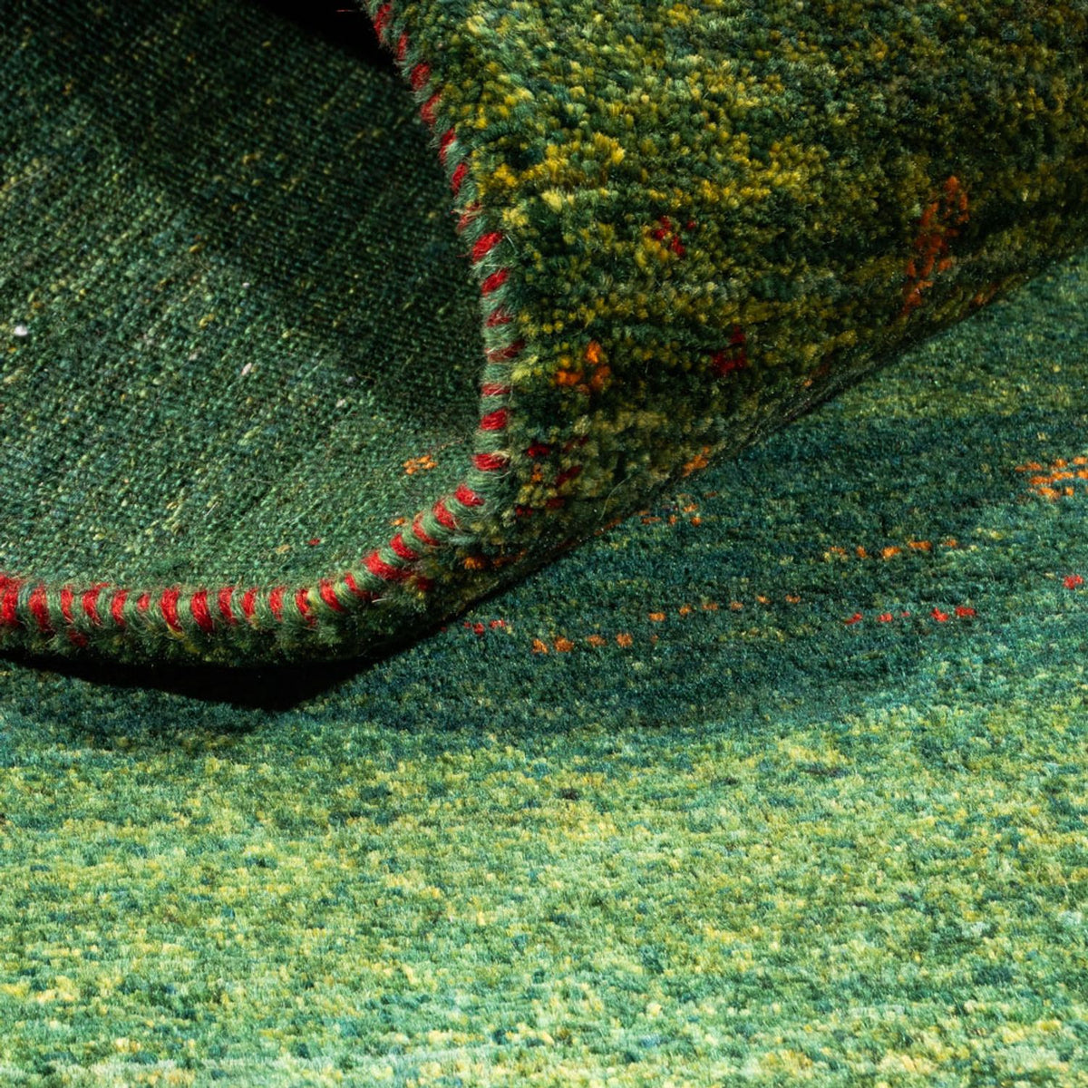 Alfombra Gabbeh - Loribaft Persa - 162 x 91 cm - verde