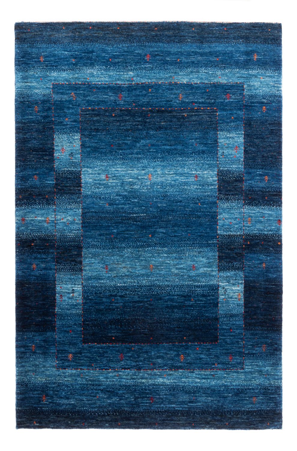 Alfombra Gabbeh - Loribaft Persa - 190 x 128 cm - azul
