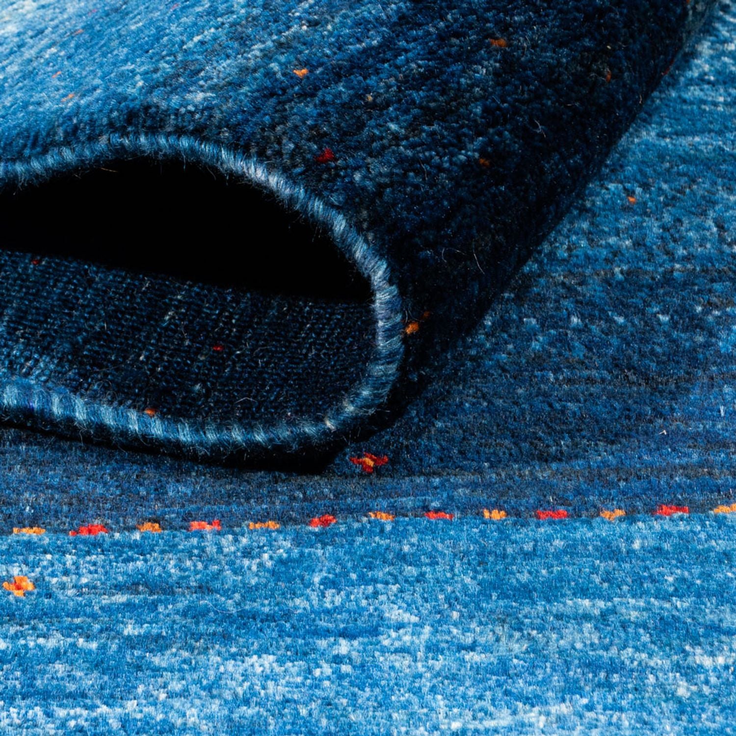 Alfombra Gabbeh - Loribaft Persa - 190 x 128 cm - azul