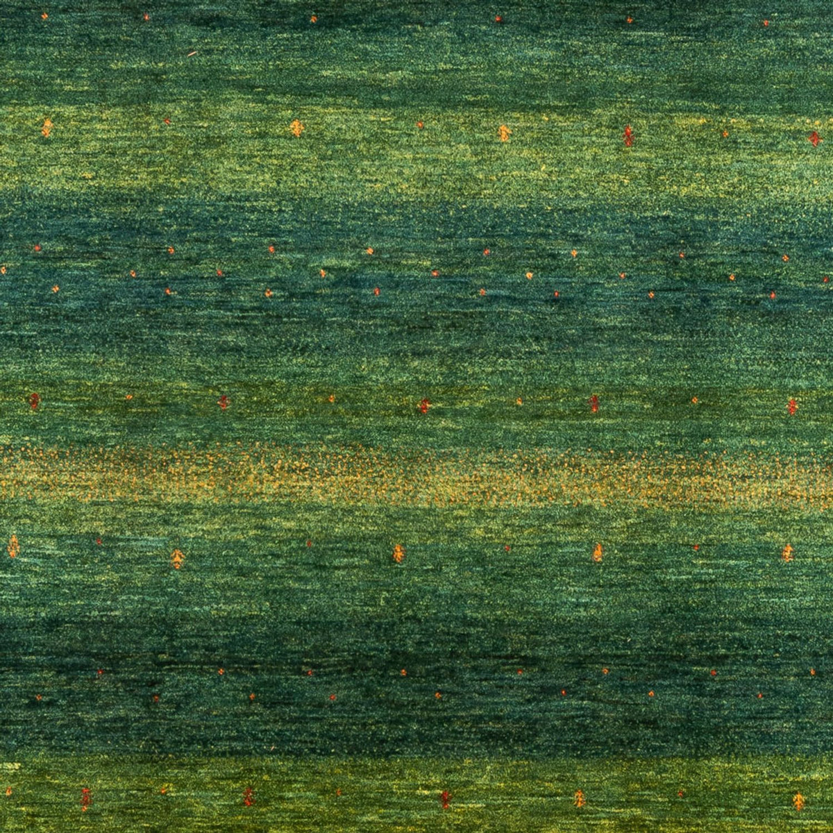 Alfombra Gabbeh - Loribaft Persa - 314 x 233 cm - verde