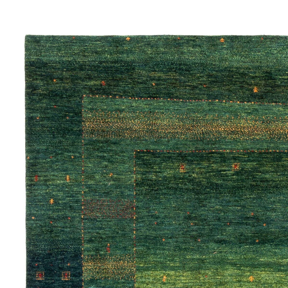 Alfombra Gabbeh - Loribaft Persa - 314 x 233 cm - verde