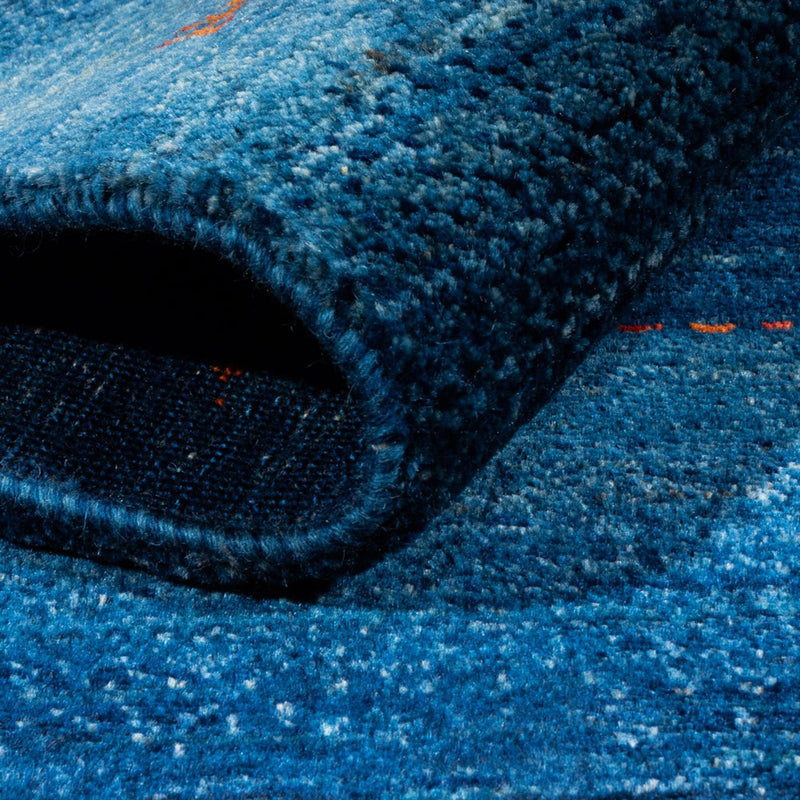 Alfombra Gabbeh - Loribaft Persa - 181 x 128 cm - azul