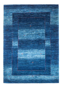 Alfombra Gabbeh - Loribaft Persa - 145 x 101 cm - azul