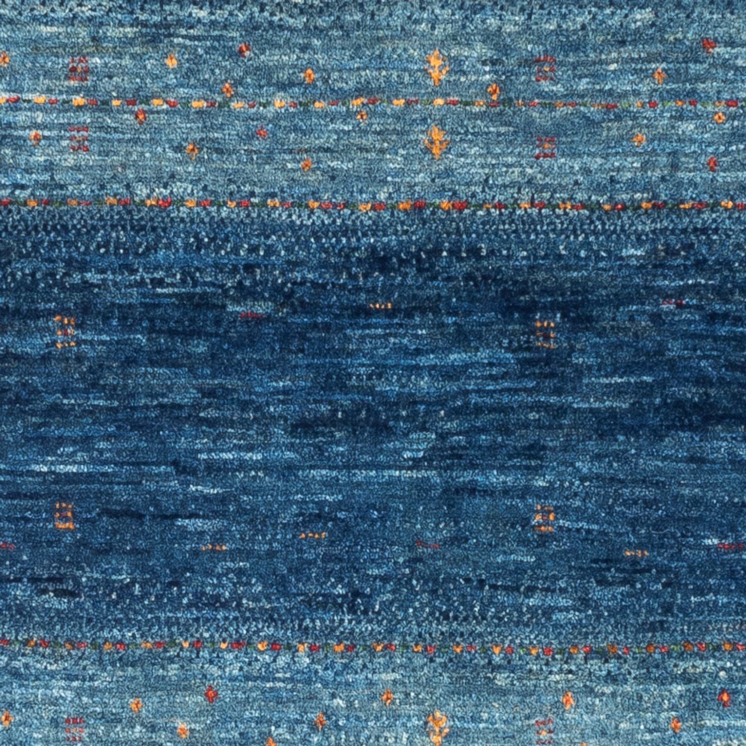 Alfombra Gabbeh - Loribaft Persa - 135 x 82 cm - azul