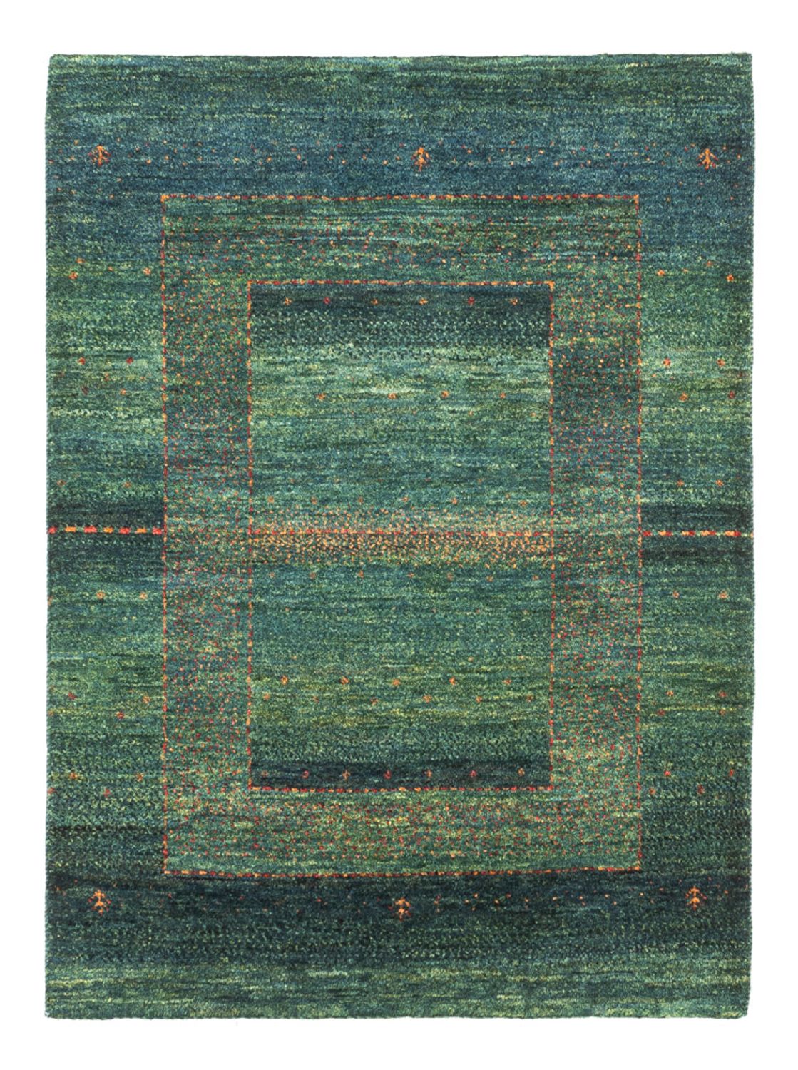 Alfombra Gabbeh - Loribaft Persa - 111 x 83 cm - verde
