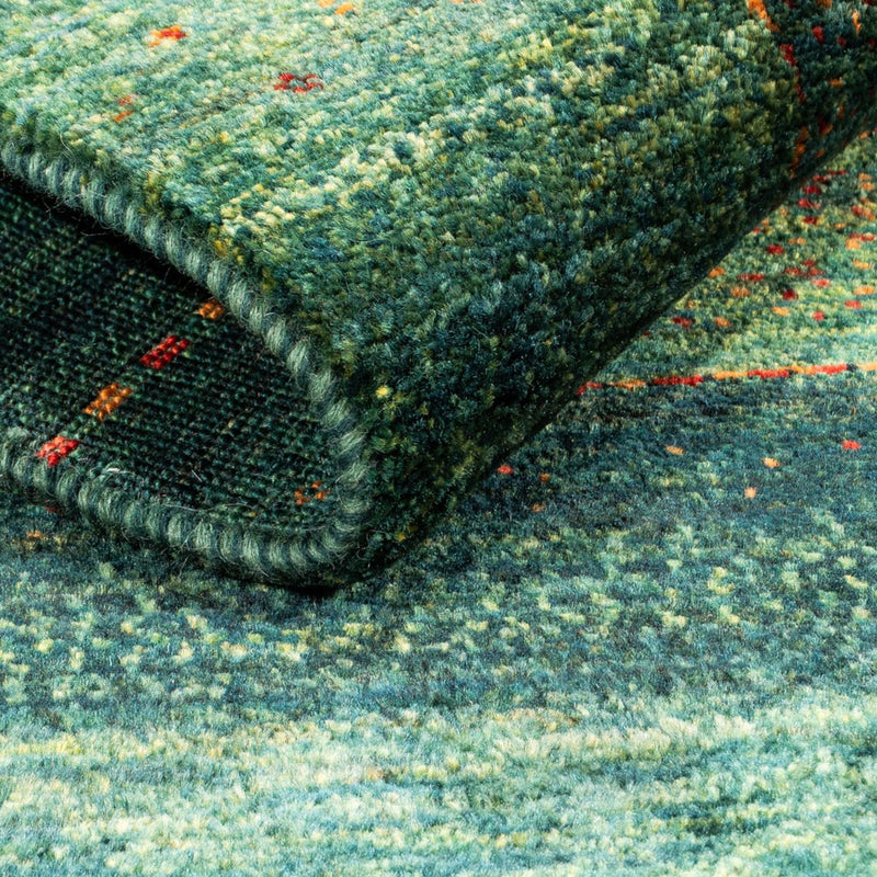 Alfombra Gabbeh - Loribaft Persa - 111 x 83 cm - verde