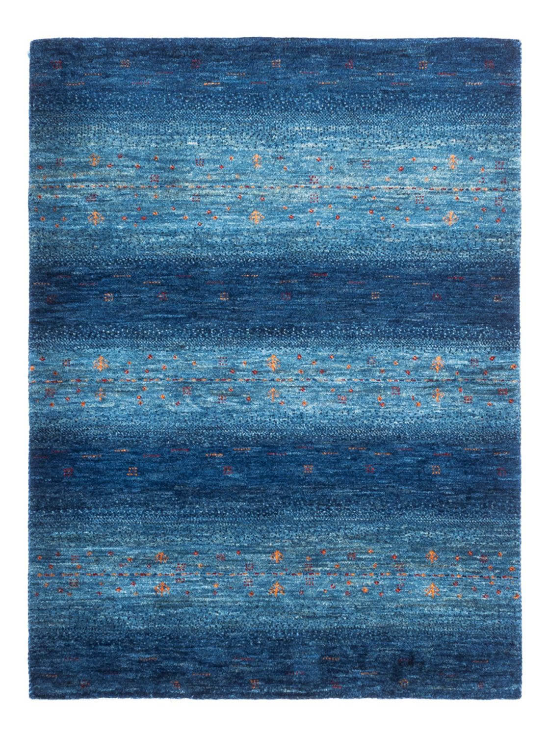 Alfombra Gabbeh - Loribaft Persa - 116 x 92 cm - azul