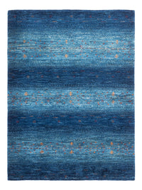 Alfombra Gabbeh - Loribaft Persa - 116 x 92 cm - azul