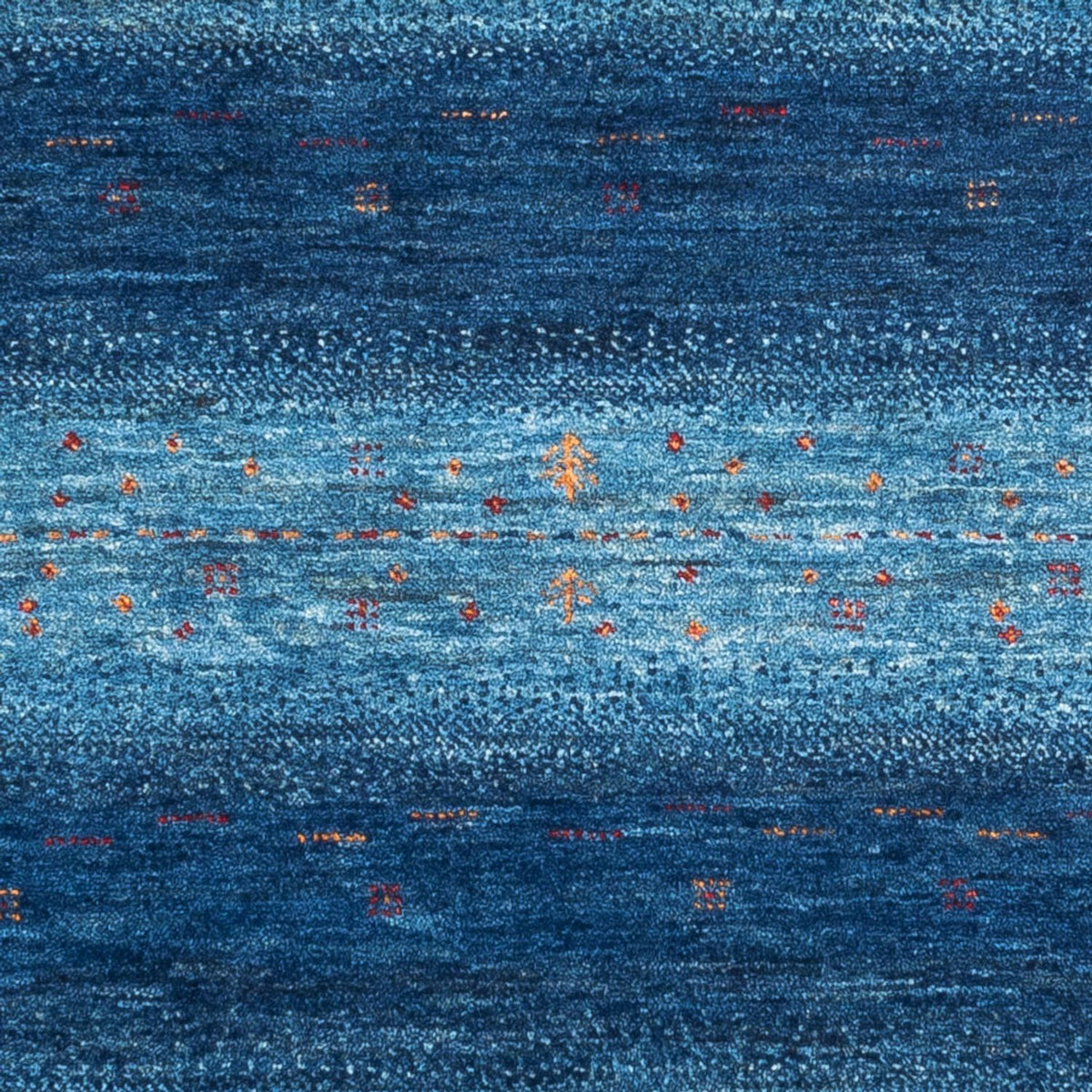 Alfombra Gabbeh - Loribaft Persa - 116 x 92 cm - azul
