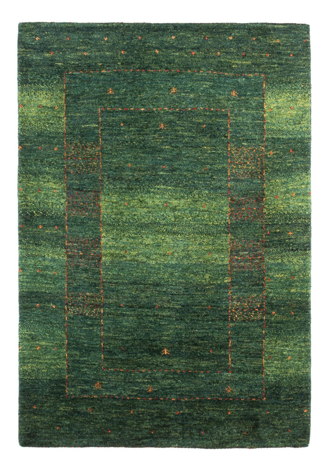 Alfombra Gabbeh - Loribaft Persa - 118 x 82 cm - verde