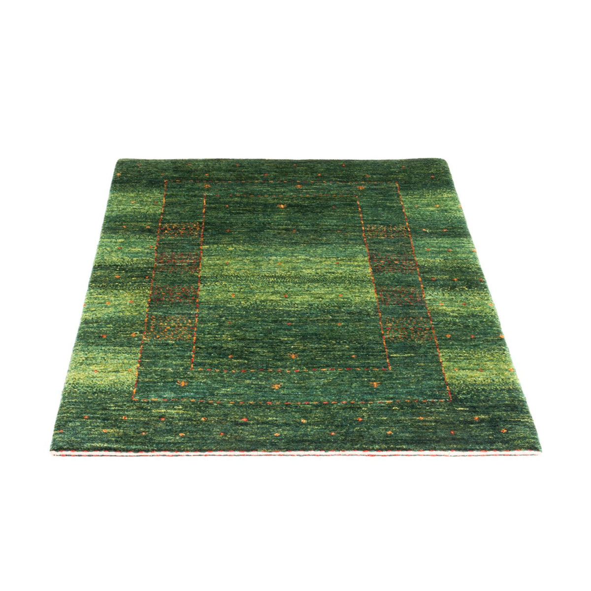 Alfombra Gabbeh - Loribaft Persa - 118 x 82 cm - verde