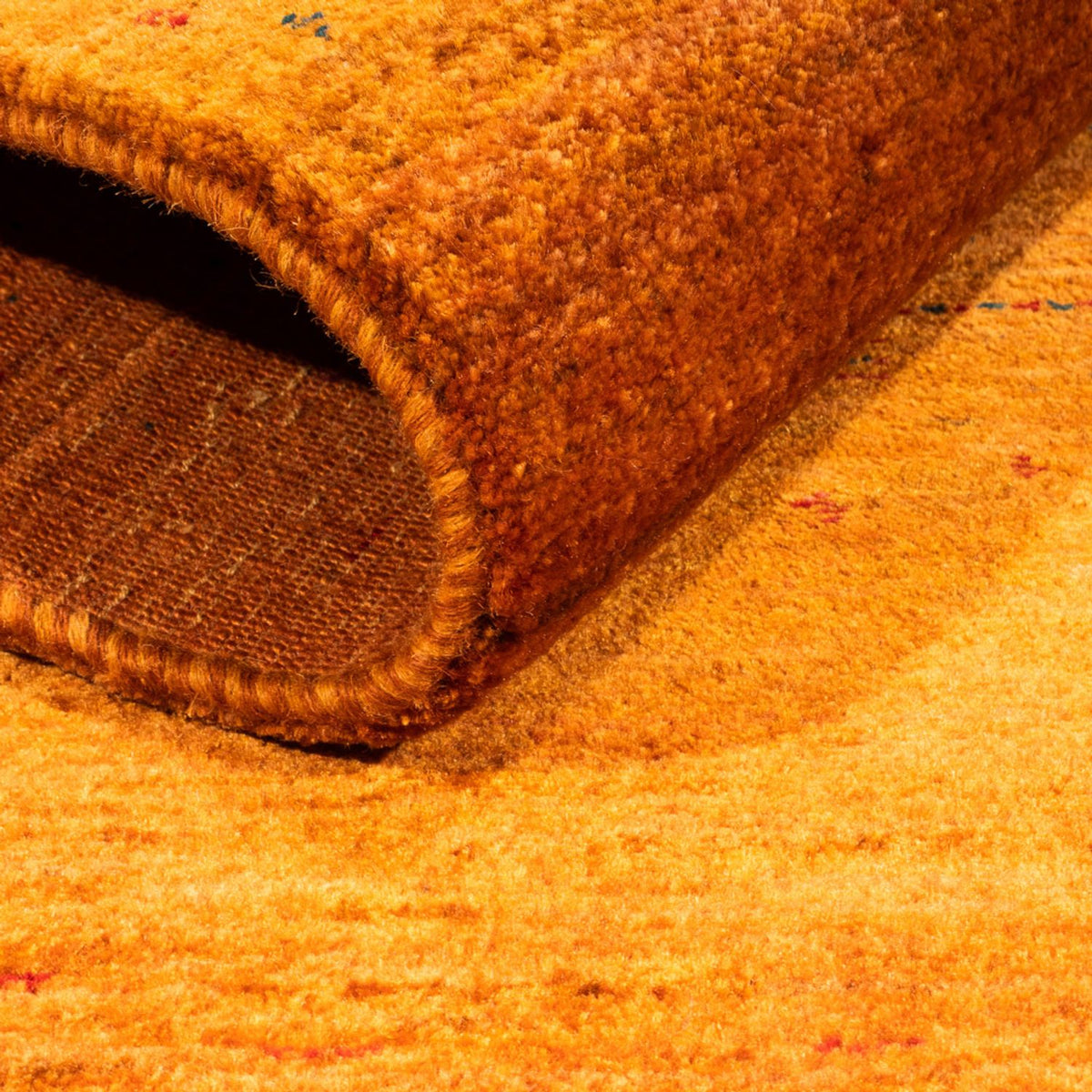 Alfombra Gabbeh - Loribaft Persa - 130 x 85 cm - oro