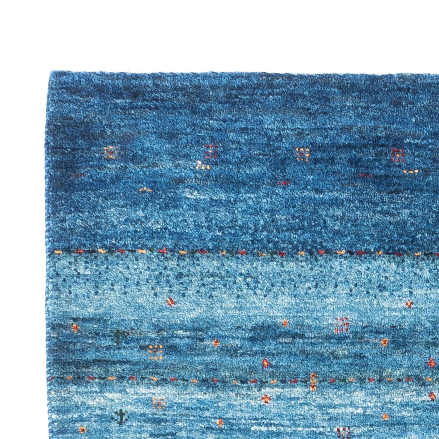 Alfombra Gabbeh - Loribaft Persa - 135 x 84 cm - azul