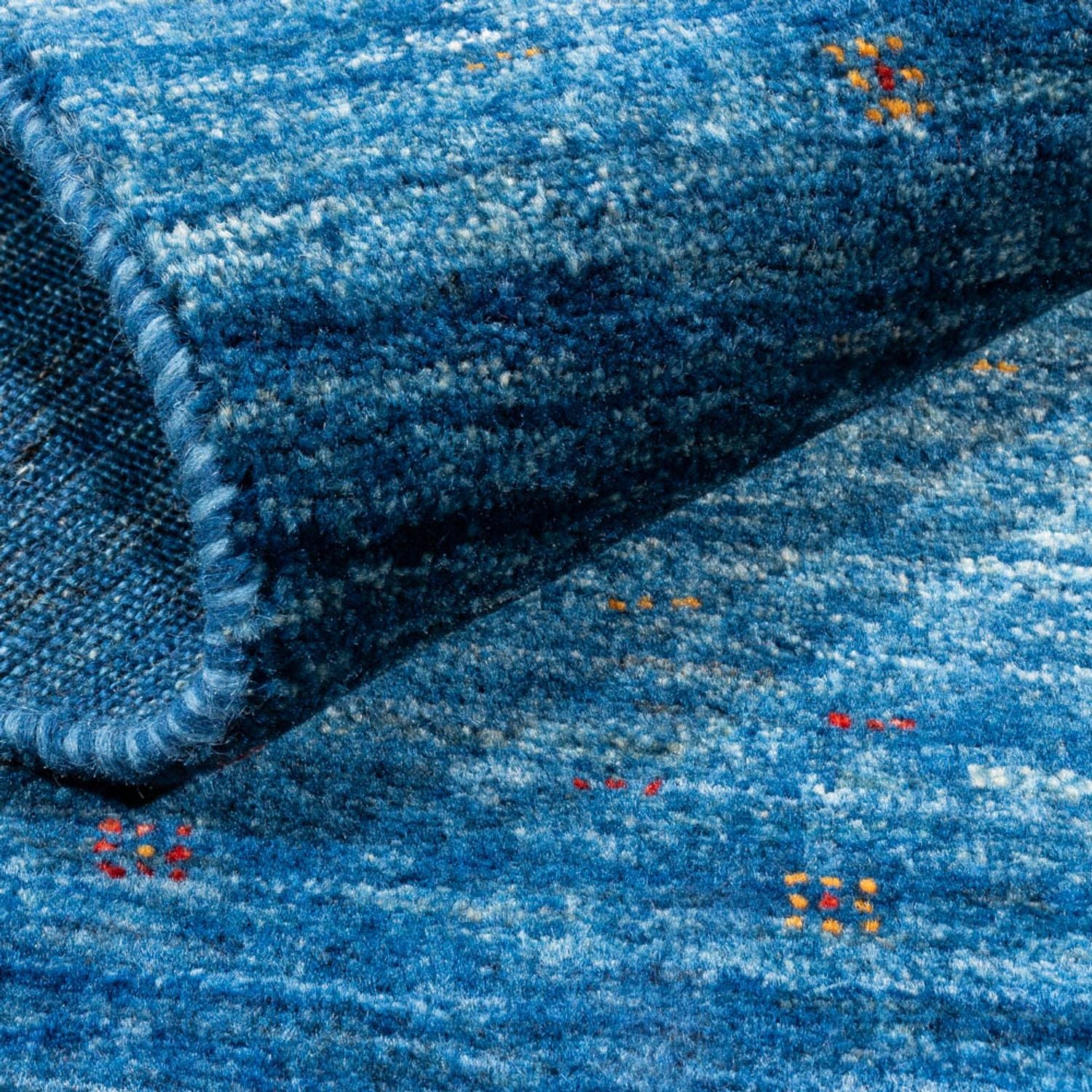 Alfombra Gabbeh - Loribaft Persa - 135 x 84 cm - azul