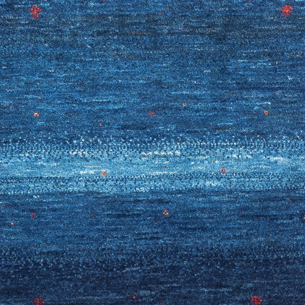 Alfombra Gabbeh - Loribaft Persa - 110 x 80 cm - azul