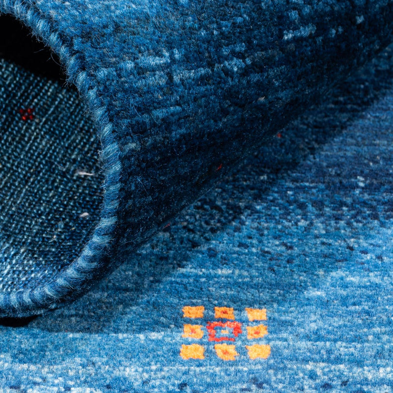 Alfombra Gabbeh - Loribaft Persa - 110 x 80 cm - azul
