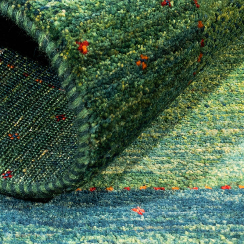 Alfombra Gabbeh - Loribaft Persa - 123 x 85 cm - verde
