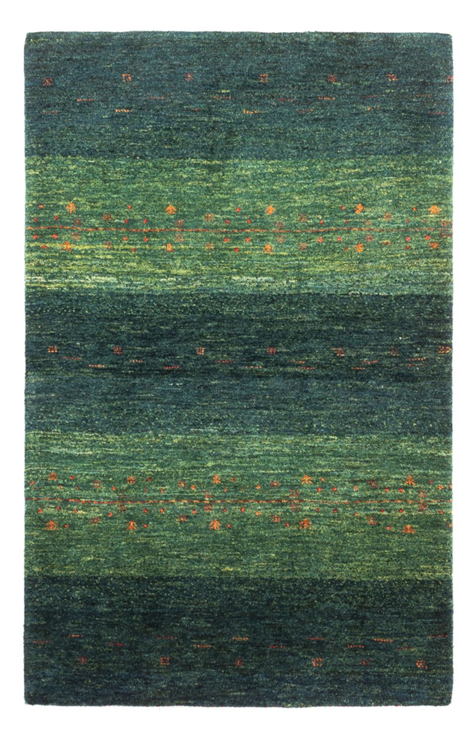 Alfombra Gabbeh - Loribaft Persa - 130 x 85 cm - verde