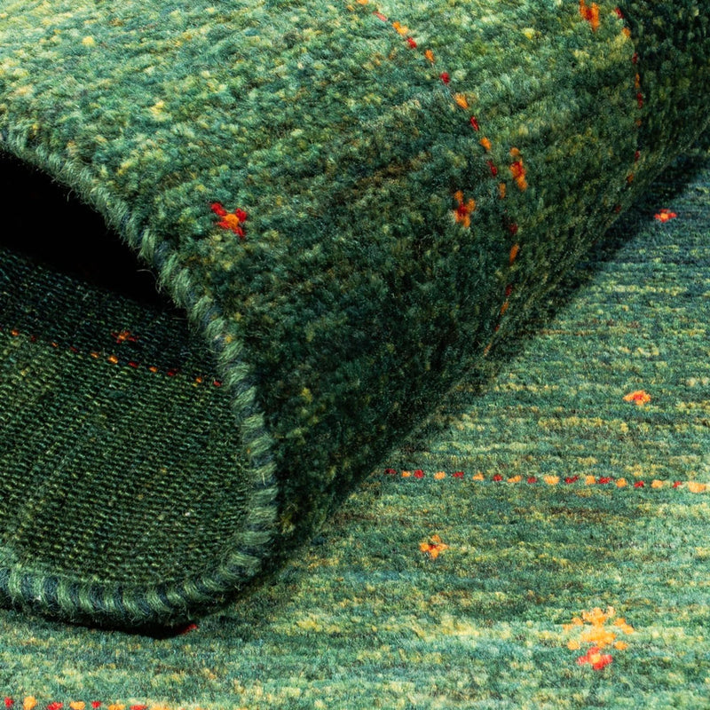 Alfombra Gabbeh - Loribaft Persa - 127 x 86 cm - verde
