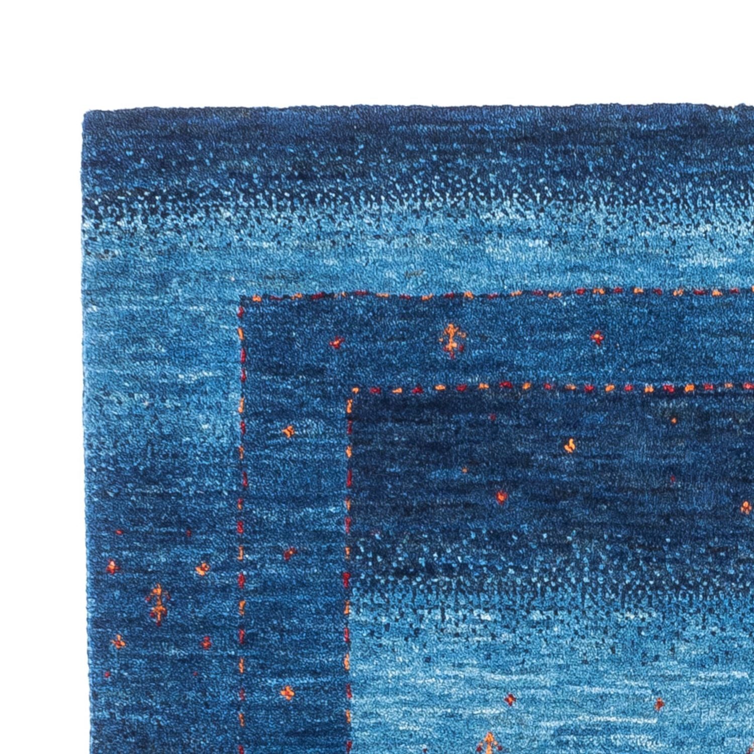 Alfombra Gabbeh - Loribaft Persa - 135 x 93 cm - azul