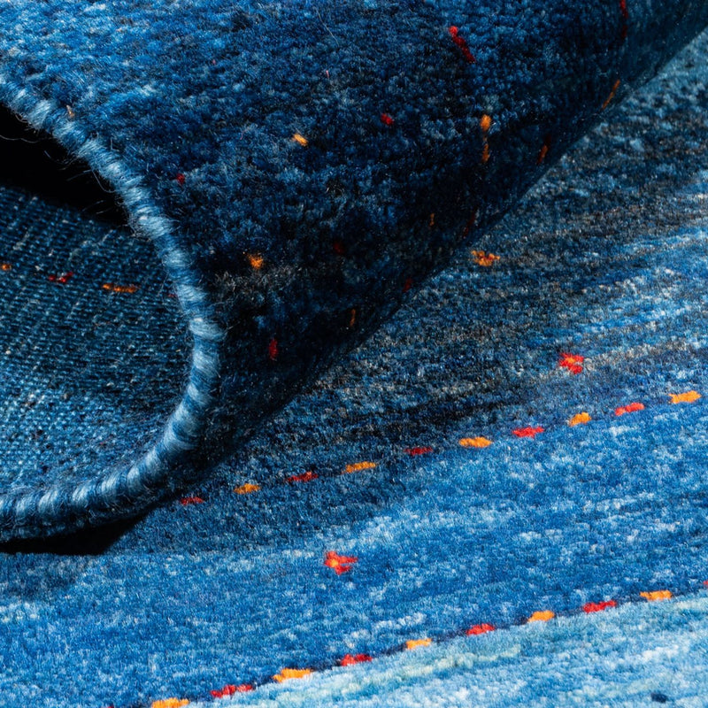 Alfombra Gabbeh - Loribaft Persa - 135 x 93 cm - azul