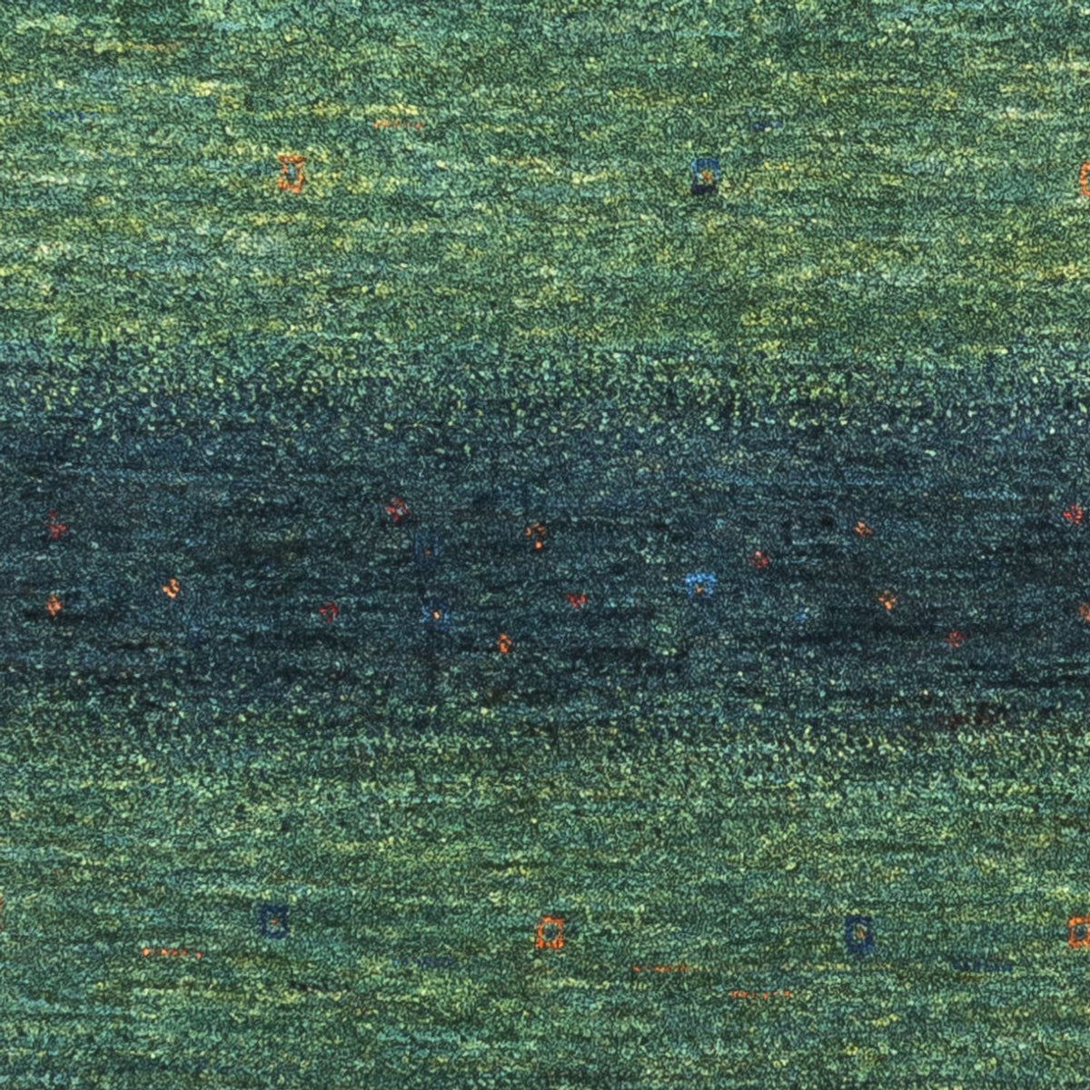 Alfombra Gabbeh - Loribaft Persa - 107 x 78 cm - verde