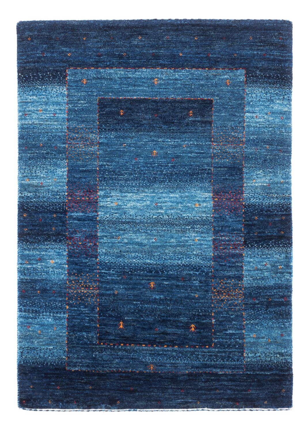 Alfombra Gabbeh - Loribaft Persa - 116 x 84 cm - azul