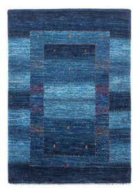 Alfombra Gabbeh - Loribaft Persa - 116 x 84 cm - azul