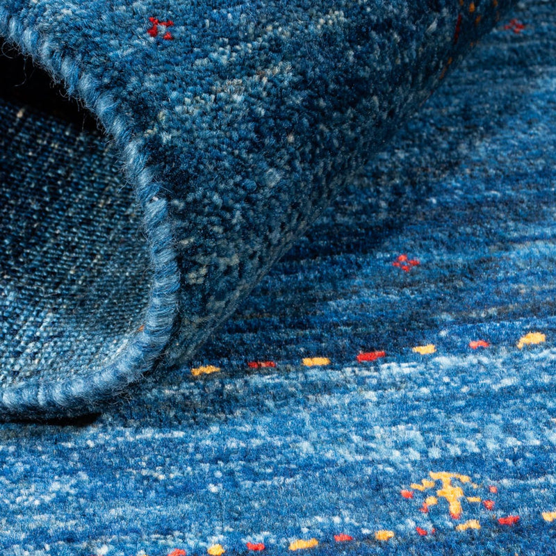 Alfombra Gabbeh - Loribaft Persa - 116 x 84 cm - azul
