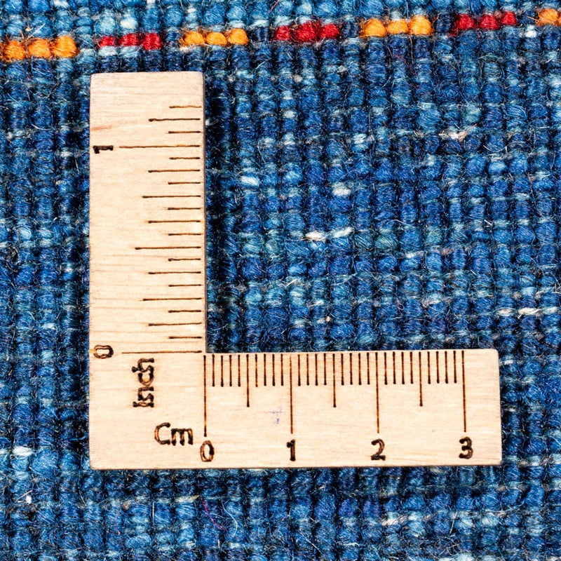 Alfombra Gabbeh - Loribaft Persa - 116 x 84 cm - azul