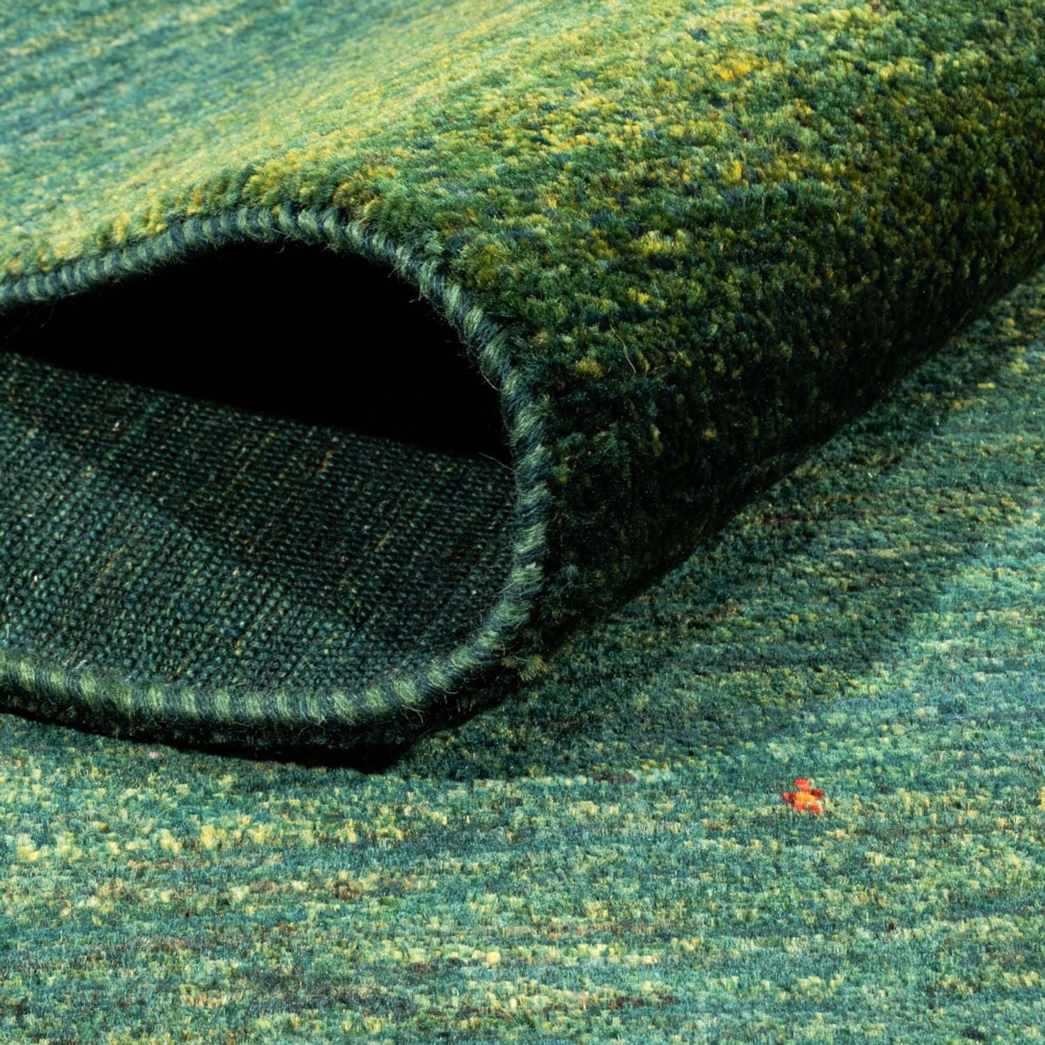 Alfombra Gabbeh - Loribaft Persa - 228 x 175 cm - verde