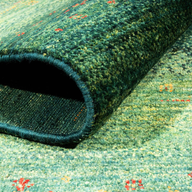 Alfombra Gabbeh - Loribaft Persa - 188 x 124 cm - verde
