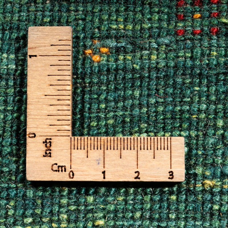 Alfombra Gabbeh - Loribaft Persa - 188 x 124 cm - verde