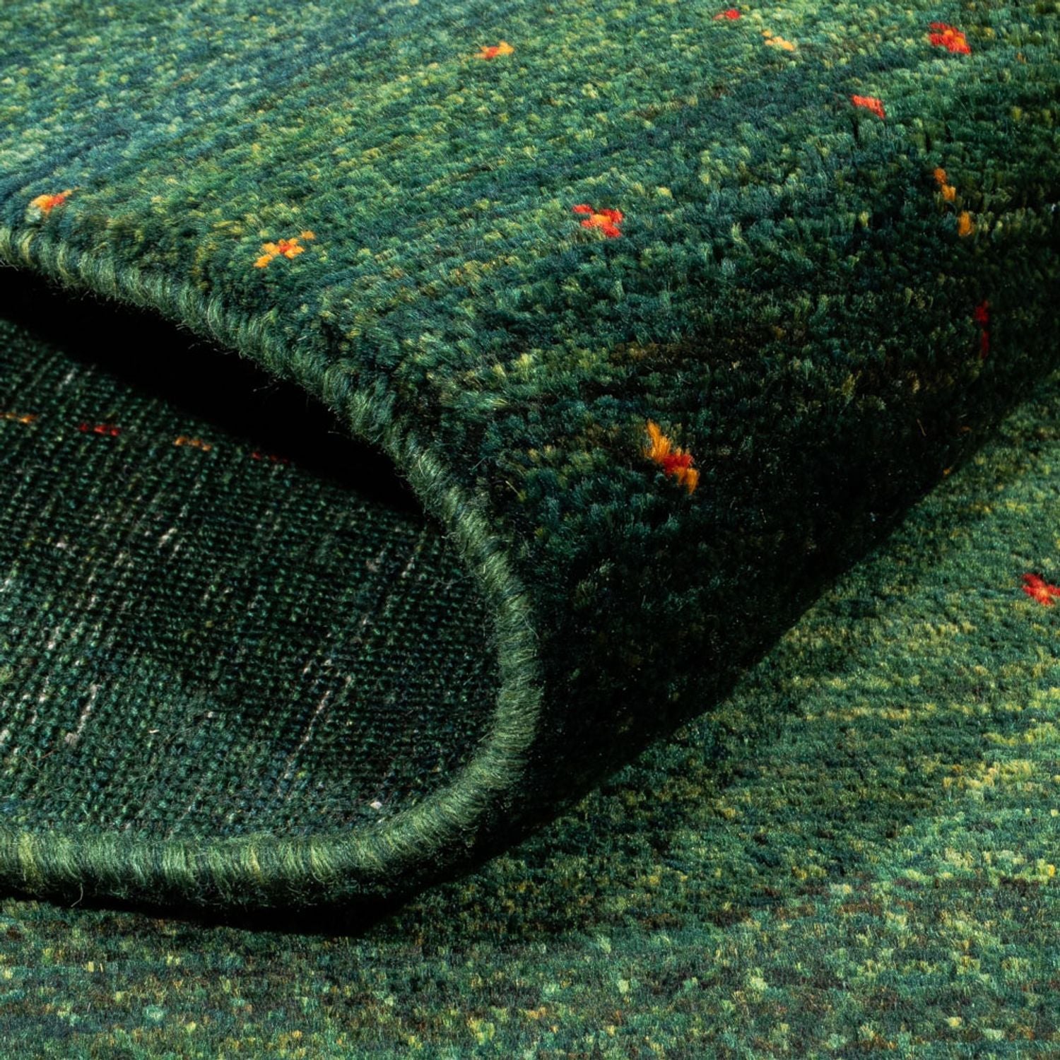 Alfombra Gabbeh - Loribaft Persa - 183 x 105 cm - verde