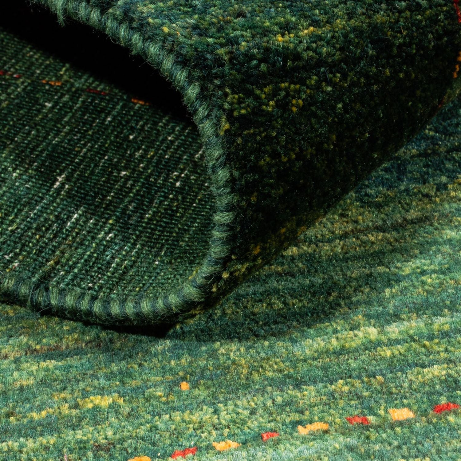 Alfombra Gabbeh - Loribaft Persa - 178 x 113 cm - verde