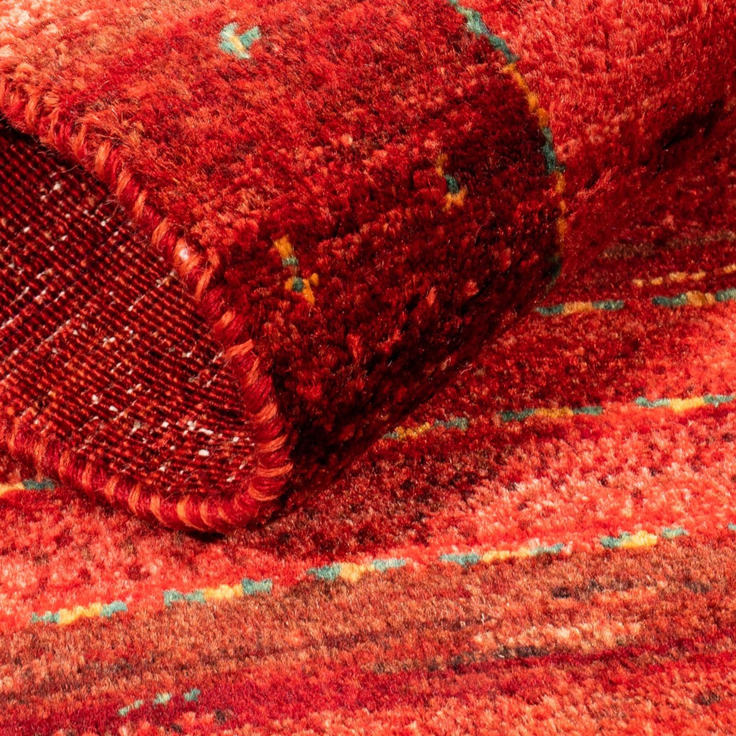 Alfombra Gabbeh - Loribaft Persa - 117 x 75 cm - rojo