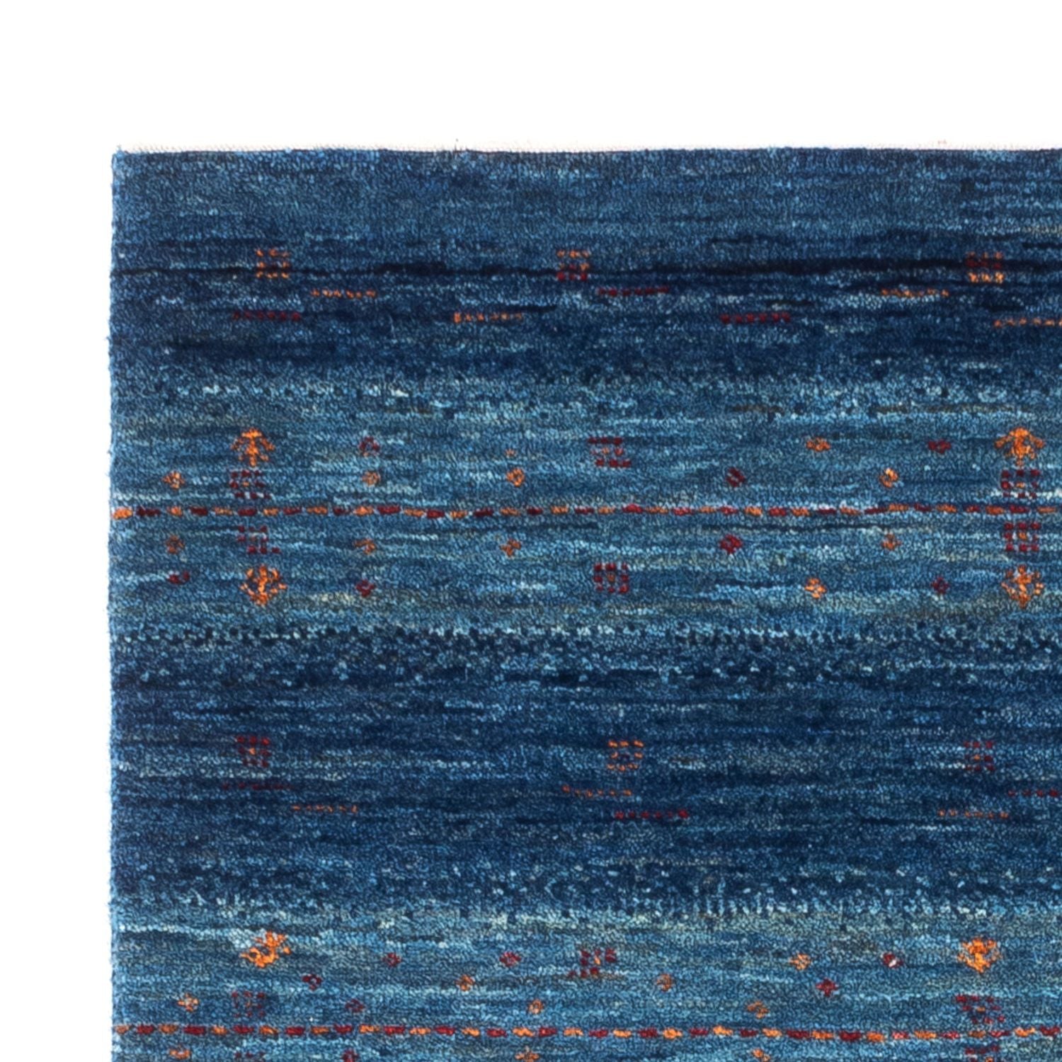 Alfombra Gabbeh - Loribaft Persa - 120 x 85 cm - azul