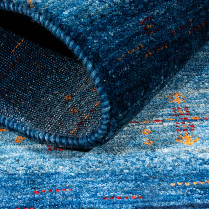 Alfombra Gabbeh - Loribaft Persa - 120 x 85 cm - azul