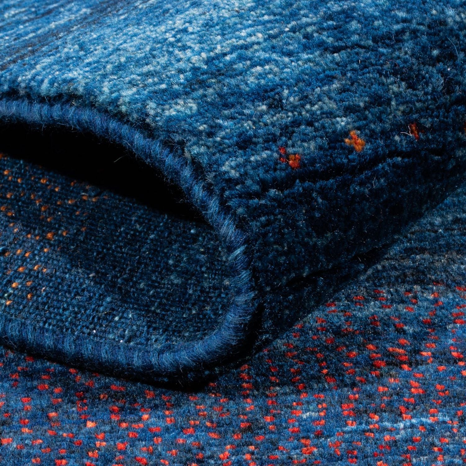 Alfombra Gabbeh - Loribaft Persa - 186 x 132 cm - azul