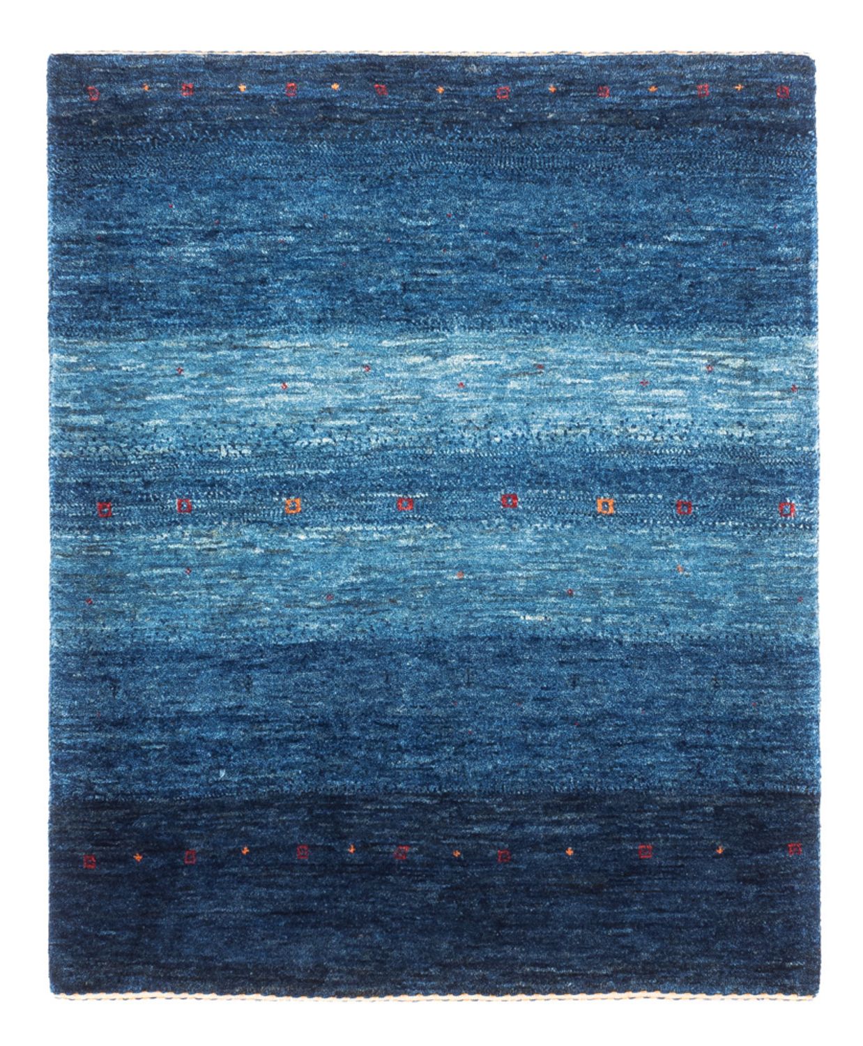 Alfombra Gabbeh - Loribaft Persa - 108 x 88 cm - azul