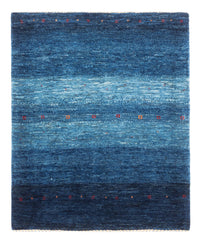 Alfombra Gabbeh - Loribaft Persa - 108 x 88 cm - azul