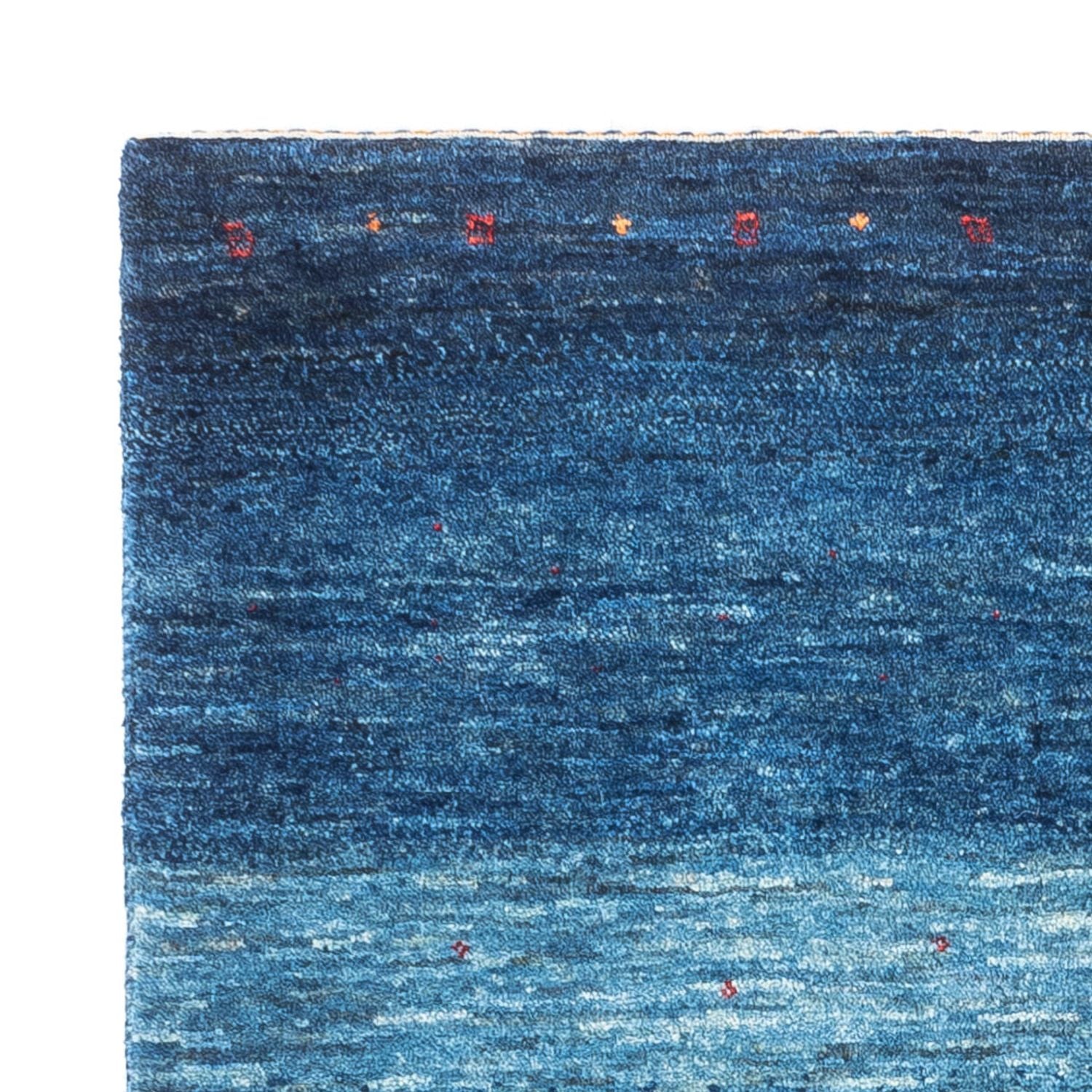 Alfombra Gabbeh - Loribaft Persa - 108 x 88 cm - azul