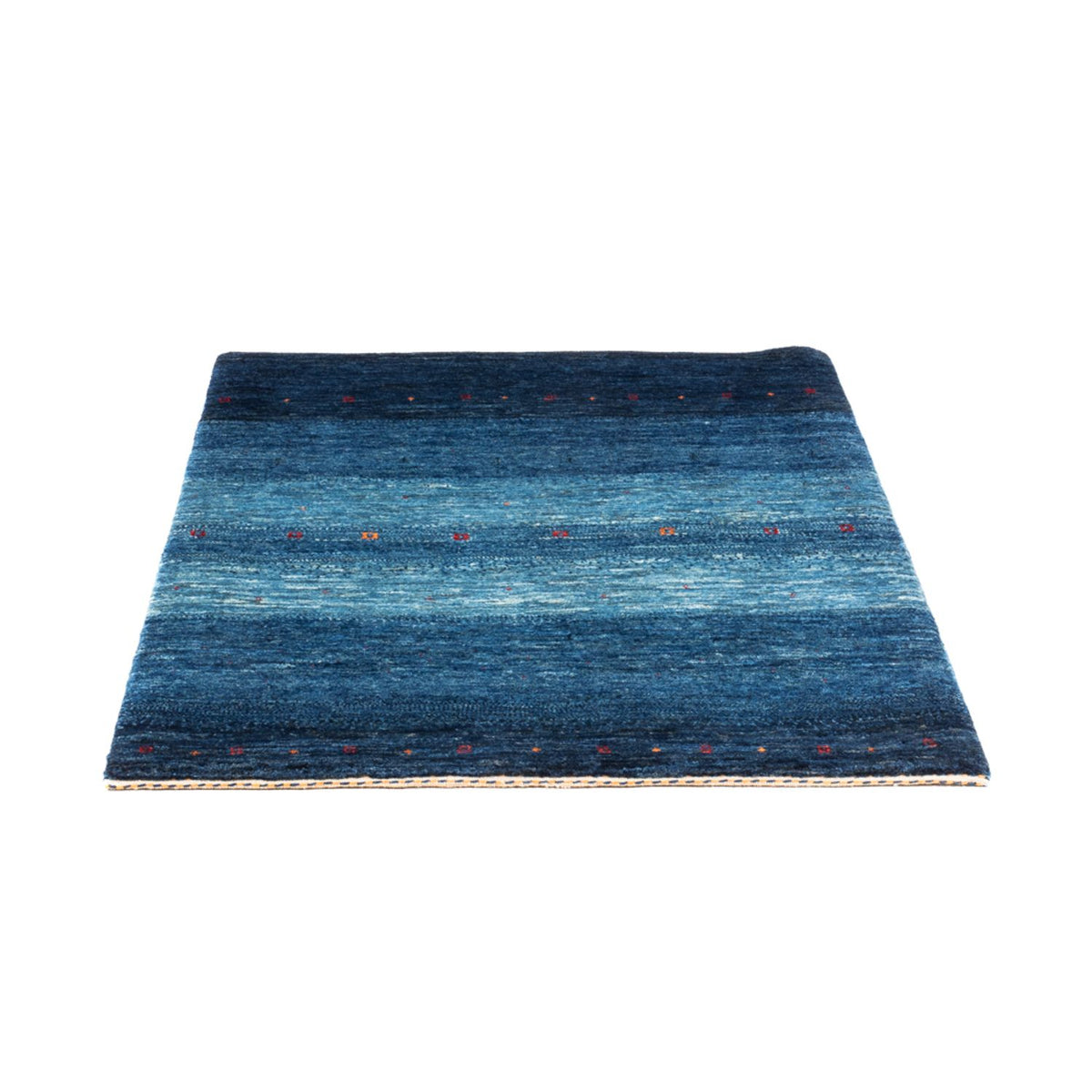 Alfombra Gabbeh - Loribaft Persa - 108 x 88 cm - azul