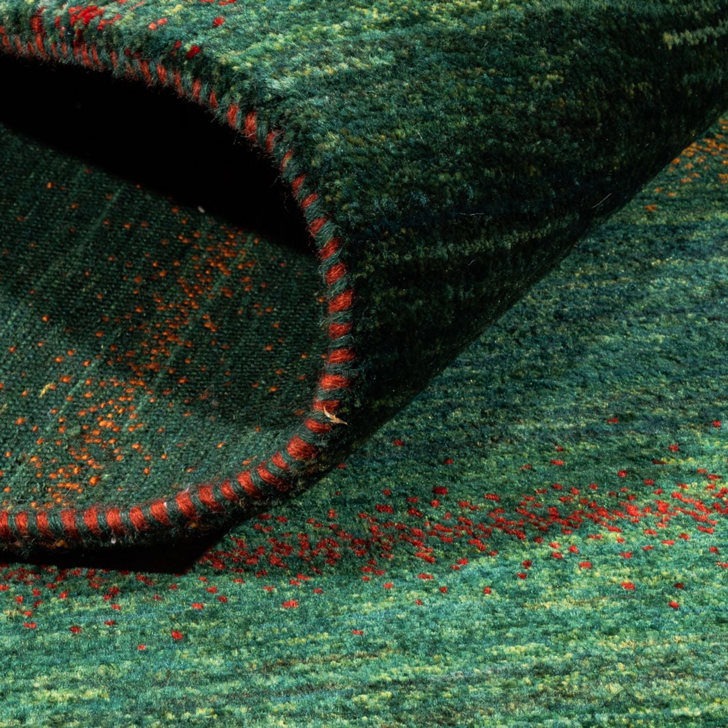 Alfombra Gabbeh - Loribaft Persa - 187 x 120 cm - verde
