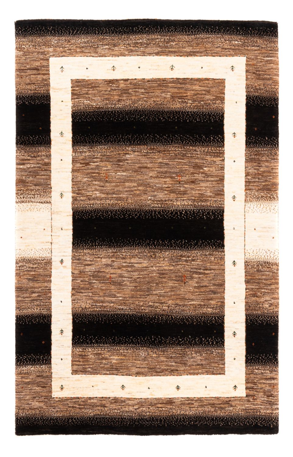 Alfombra Gabbeh - Loribaft Persa - 190 x 125 cm - gris