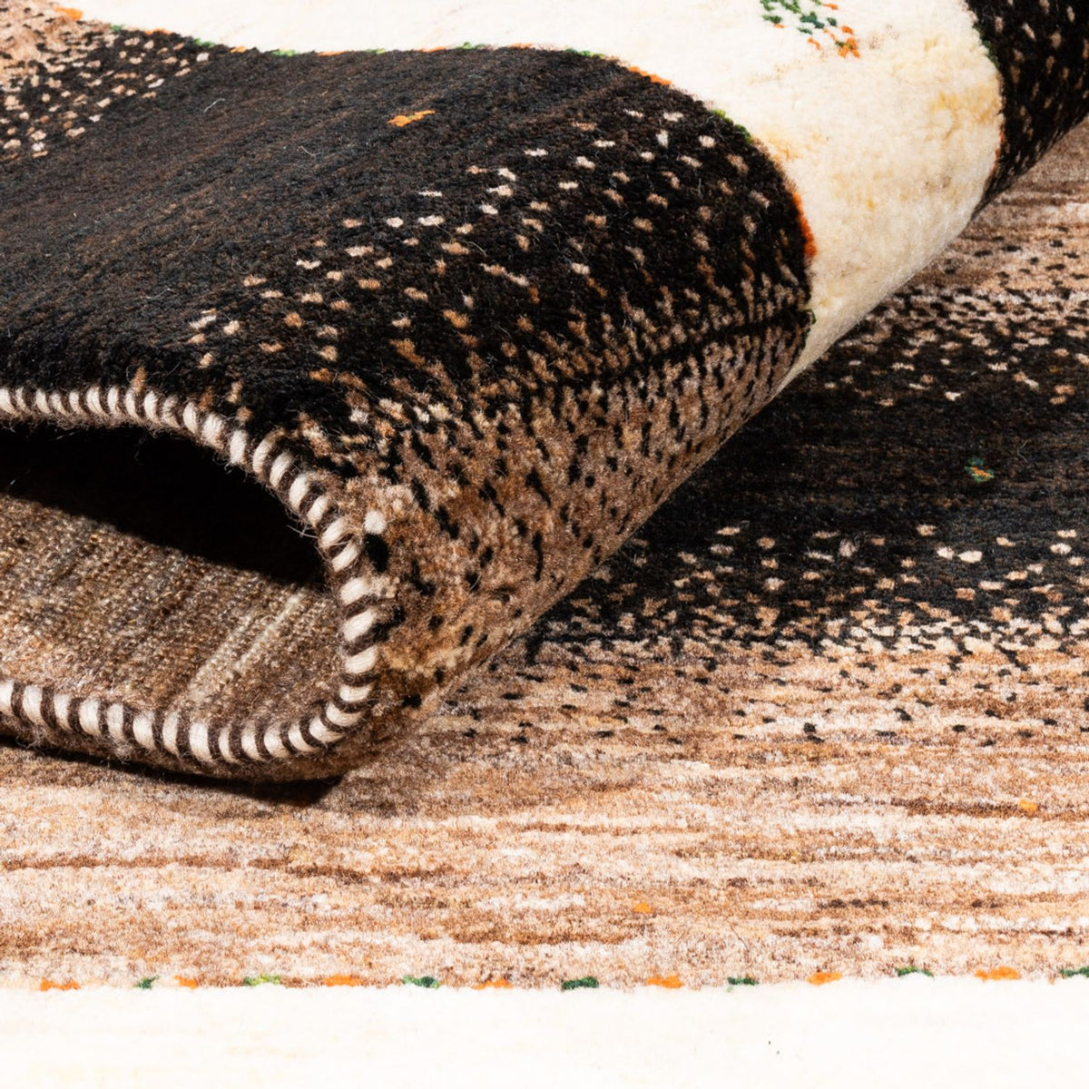 Alfombra Gabbeh - Loribaft Persa - 190 x 125 cm - gris