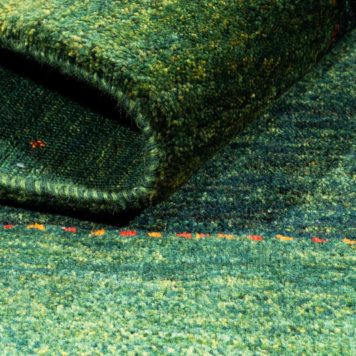 Alfombra Gabbeh - Loribaft Persa - 186 x 126 cm - verde