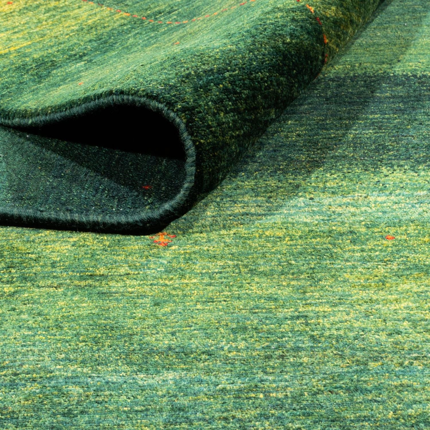 Alfombra Gabbeh - Loribaft Persa - 309 x 226 cm - verde