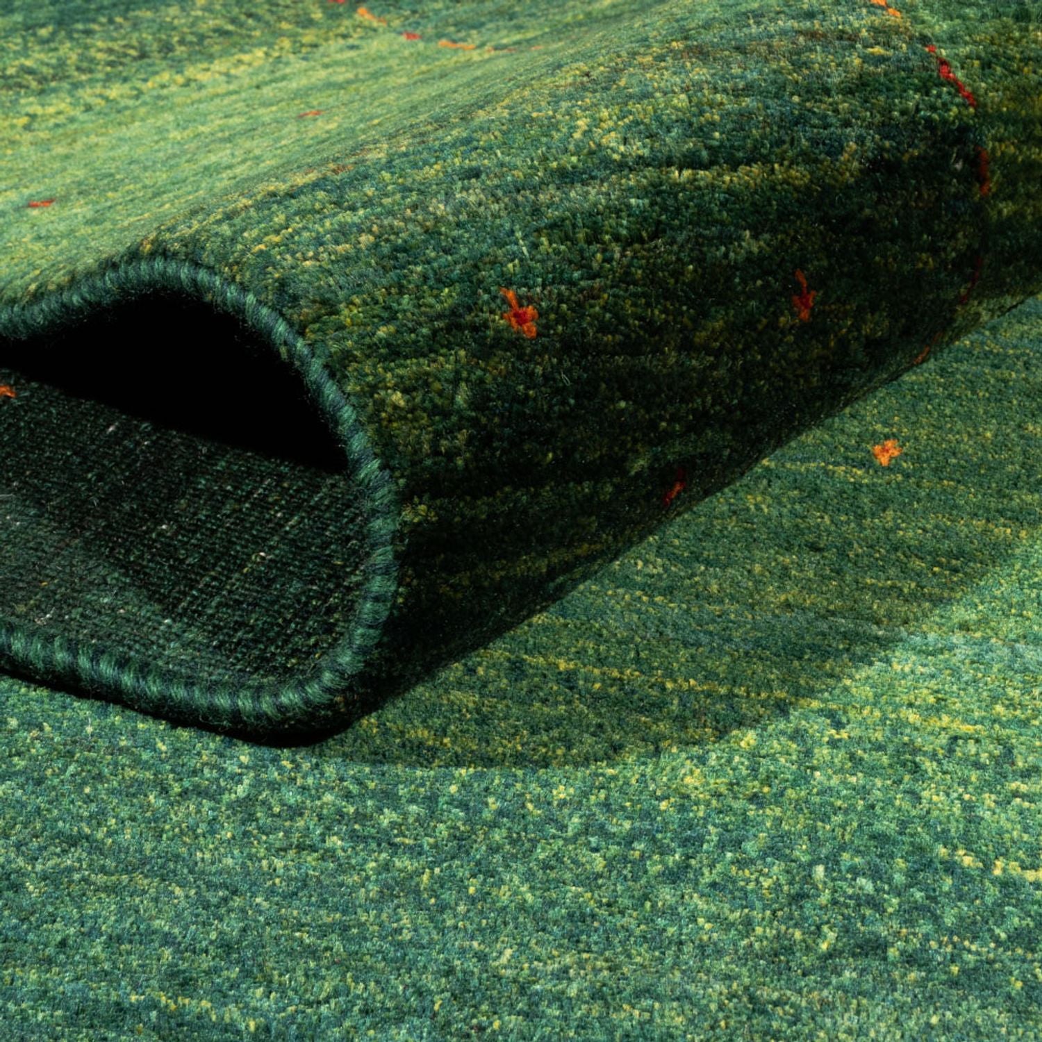 Alfombra Gabbeh - Loribaft Persa - 254 x 210 cm - verde
